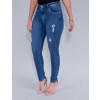 Calça Jeans Atacado Cigarrete Feminina Revanche Maylla Azul Lateral