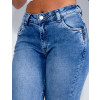 Calça Jeans Atacado Cigarrete Feminina Revanche Mia Azul Detalhe Frente