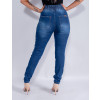 Calça Jeans Atacado Cigarrete Feminina Revanche Milla Azul Costas