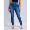 Calça Jeans Atacado Cigarrete Feminina Revanche Milla Azul Frente