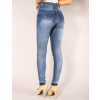 Calça Jeans Atacado Cigarrete Perola Feminina Revanche Charlotte Azul Costas