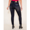 Calça Jeans Atacado Cropped Black Feminina Revanche Siria Costas