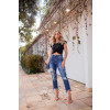 Calça Jeans Atacado Cropped Mom Feminina Revanche Miriam Look