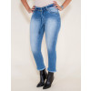 Calça Jeans Atacado Cropped Mom Jeans Feminina Revanche Chipre Azul Frente