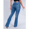 Calça Jeans Atacado Flare Feminina Revanche Ana Luzia Azul Costas