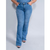 Calça Jeans Atacado Flare Plus Size Feminina Revanche Dandara Azul Frente