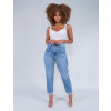 Calça Jeans Atacado Mom Feminina Revanche Ana Beatriz Look