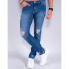 Calça Jeans Atacado Reta Masculina Revanche Breno Azul Detalhe Frente