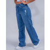 Calça Jeans Atacado Wide Leg Feminina Revanche Alina Azul Lateral