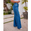 Calça Jeans Atacado Wide Leg Feminina Revanche Yara Azul Lateral