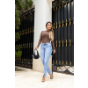 Calça Jeans Cigarrete Com Zíper na Barra Atacado Feminina Revanche Christy