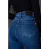 Calça jeans flare hot pants com fenda lateral atacado feminina Revanche Saragoça Azul