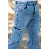 Calça Jeans Skater Jeans Bolso Cargo Atacado Masculina Revanche Quintero Azul