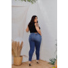 Calça jeans skinny com bolso embutido curvy atacado feminina Revanche Abaíra Azul