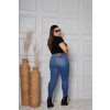 Calça Jeans Skinny Com Bolso Embutido Curvy Atacado Feminina Revanche Decani Azul