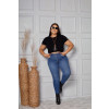 Calça Jeans Skinny Com Bolso Embutido Curvy Atacado Feminina Revanche Decani Azul