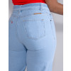 Calça Jeans Atacado Wide Leg Feminina Revanche Natane Azul Detalhe Costas