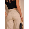Calça Mom Cropped Color Com Pregas Atacado Feminina Revanche Baturité Areia