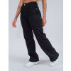 Calça Sarja Atacado Wide Leg Feminina Revanche Veridiana Preto Lateral