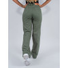 Calça Sarja Atacado Wide Leg Feminina Revanche Veridiana Verde Costas 