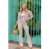 Calça Sarja Flare Barra Italiana Atacado Feminina Revanche Michelle