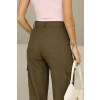Calça Alfaiataria Bolso Cargo Atacado Feminina Revanche Respecta Verde Musgo