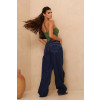 Calça Jeans Baggy Com Recortes Atacado Feminino Revanche Arelate