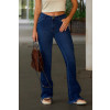 Calça Jeans Flare Barra Desfiada Atacado Feminino Revanche Lamasba Azul