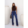 Calça Jeans Flare Cós Largo Atacado Feminino Revanche Clonmel Azul