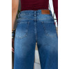 Calça Jeans Semi Baggy Barra Normal Atacado Feminino Revanche Caulônia Azul