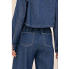Calça Jeans Wide Leg Com Cordão e Bolso Embutido Atacado Feminino Revanche Meninx Unica