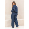 Calça Jeans Wide Leg Com Cordão e Bolso Embutido Atacado Feminino Revanche Meninx Unica
