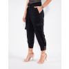 Calça Cargo Atacado Feminina Revanche Maycee Preto Lado