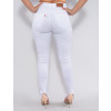 Calça Color Atacado Cigarrete Feminina Revanche Leona Branco Costas