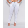 Calça Color Atacado Cigarrete Feminina Revanche Leona Branco Frente