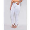 Calça Color Atacado Cigarrete Feminina Revanche Leona Branco Lado