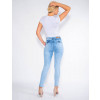 Calça Jeans Atacado Cigarrete c/ Bolso Faca e Laço Feminina Revanche Reggia Costas