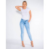 Calça Jeans Atacado Cigarrete c/ Bolso Faca e Laço Feminina Revanche Reggia Frente