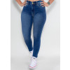 Calça Jeans Atacado Cigarrete Cinta Feminina Revanche Fit Belt 4 Azul Frente