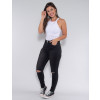 Calça Jeans Atacado Cigarrete Cinta Feminina Revanche Fit Belt 5 Preto Look