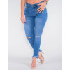 Calça Jeans Atacado Cigarrete Feminina Revanche Angola Azul Lado Dois