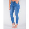 Calça Jeans Atacado Cigarrete Feminina Revanche Angola Azul Lado Dois