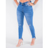 Calça Jeans Atacado Cigarrete Feminina Revanche Angola Azul Lado