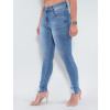 Calça Jeans Atacado Cigarrete Feminina Revanche Brunella Azul Lado