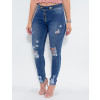 Calça Jeans Atacado Cigarrete Feminina Revanche Clarette Azul Frente