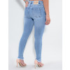 Calça Jeans Atacado Cigarrete Feminina Revanche Demeka Azul Costas