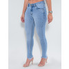 Calça Jeans Atacado Cigarrete Feminina Revanche Demeka Azul Lado