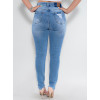 Calça Jeans Atacado Cigarrete Feminina Revanche Estella Azul Costas