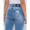 Calça Jeans Atacado Cigarrete Feminina Revanche Estella Azul Detalhe Costas