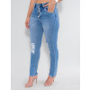 Calça Jeans Atacado Cigarrete Feminina Revanche Estella Azul Lado